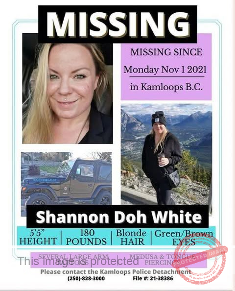 Search Underway for Missing Woman Shannon White in Kamloops